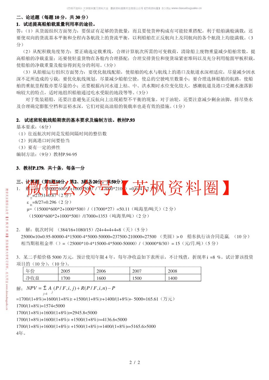 港口与航运管理